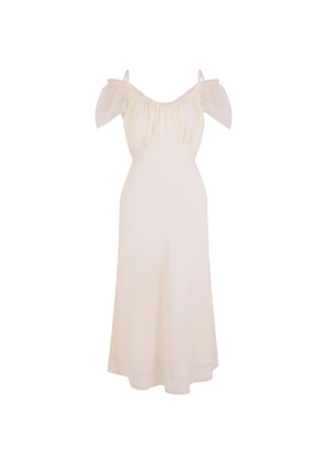 Rabanne tie-detail midi dress - Neutrals