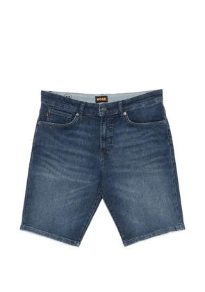 BOSS faded-wash five-pocket shorts - Blue
