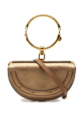 Chloé Pre-Owned 2019 Metallic Leather Nile Bracelet Minaudiere Bag satchel - Gold