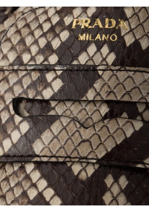 Prada Shuffle printed Ayers leather loafers - Brown