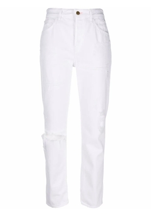 Washington Dee Cee slim-cut ripped jeans - White