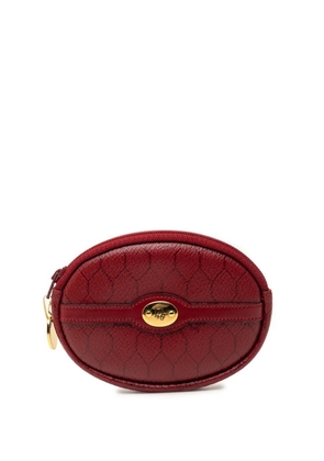 Christian Dior Pre-Owned 20th Century Honeycomb Coated Canvas coin pouch - Red