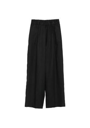 Semicouture elasticated-waist wide-leg trousers - Black