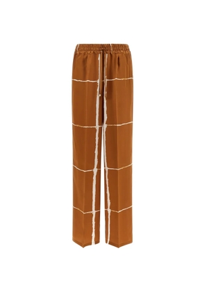 Kiton silk trousers - Brown