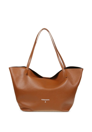 Patrizia Pepe Never Complete leather tote bag - Brown