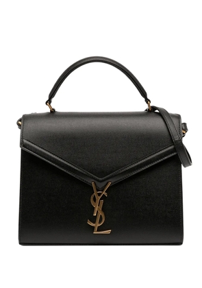 Saint Laurent Pre-Owned 2019 Medium Grain de Poudre Classic Monogram Cassandra Top Handle Bag satchel - Black