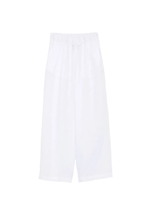Semicouture elasticated wide-leg trousers - White