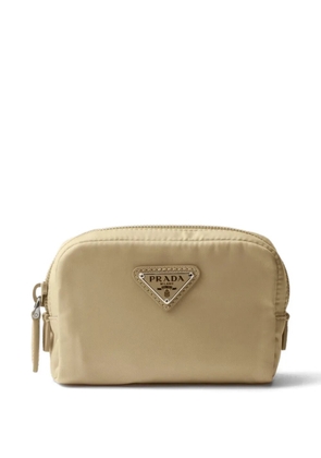 Prada micro Re-Nylon pouch - Neutrals