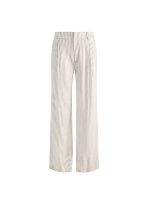 alice + olivia Eric stripe-pattern trousers - Neutrals