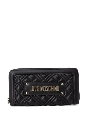 Love Moschino quilted zip-around wallet - Black
