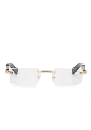 Cartier Eyewear rimless rectangle-frame glasses - Grey