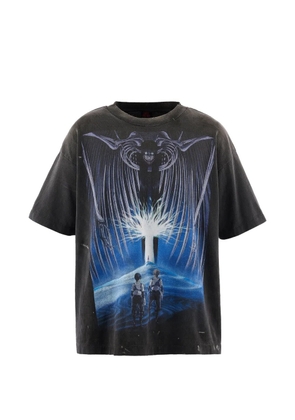 SAINT MXXXXXX Attack On Titan graphic-print T-shirt - Black