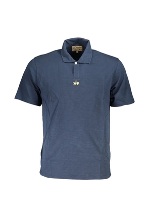 La Martina logo-embroidered cotton polo shirt - Blue