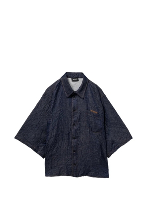 We11done logo-embroidered shirt - Blue