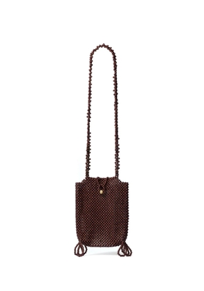 LEMAIRE beaded grigri shoulder bag - Brown
