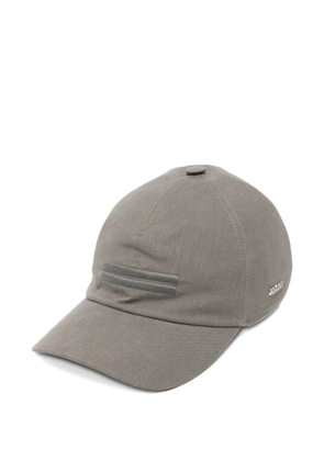 Zegna Oasi Lino logo-detail baseball cap - Grey