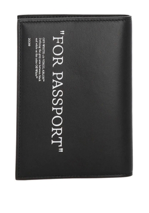 Off-White passport leather wallet - Black