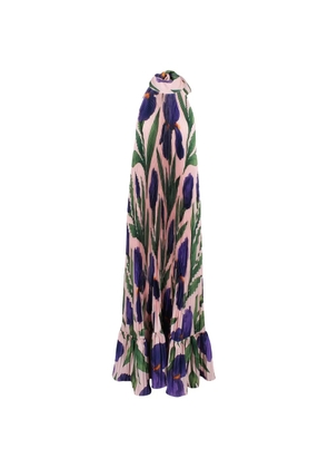 L'IDÉE Ares pleated floral-print maxi dress - Pink