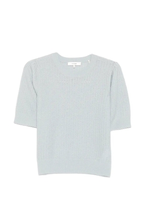 FRAME pointelle-knit T-shirt - Blue