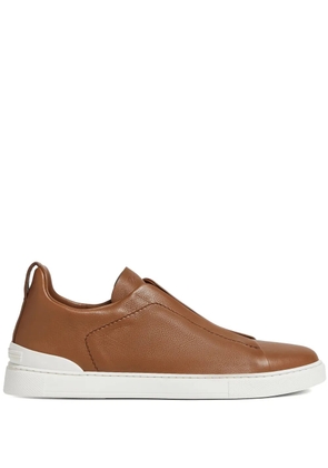 Zegna Triple Stitch Secondskin sneakers - Brown