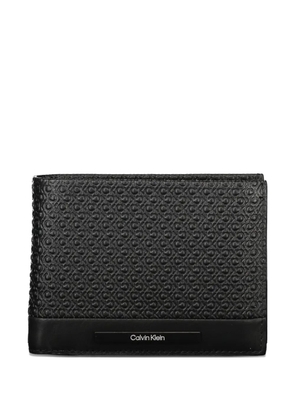 Calvin Klein monogram-embossed bifold wallet - Black