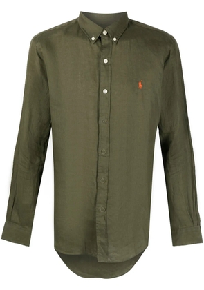 Polo Ralph Lauren long-sleeve linen-blend shirt - Green
