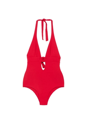 Fisico cut-out halterneck swimsuit - Red