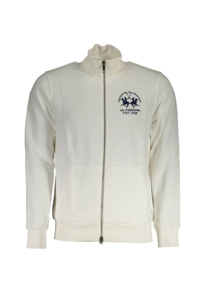 La Martina logo-embroidered zip-up sweatshirt - White