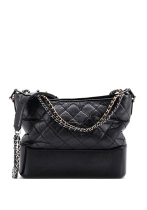 CHANEL Pre-Owned Gabrielle Quilted Aged Calfskin Medium hobo bag - Black