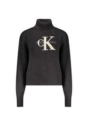 Calvin Klein logo-print roll-neck sweater - Grey