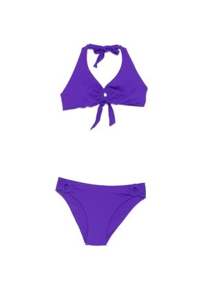 Fisico ring-detail halterneck bikini - Purple