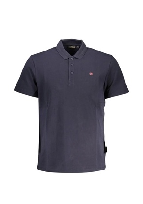 Napapijri logo-patch polo shirt - Blue