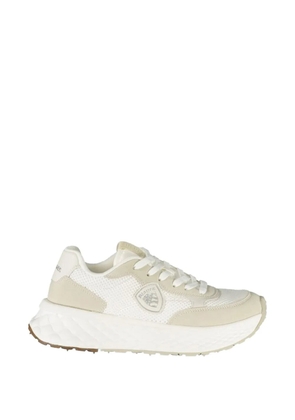 Blauer logo-patch sneakers - White