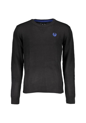 Gian Marco Venturi Vintage elbow-patch logo-embroidered sweater - Black