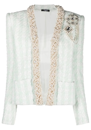 Balmain embellished tweed jacket - Green