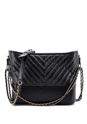 CHANEL Pre-Owned Gabrielle Chevron Aged Calfskin Medium hobo bag - Black