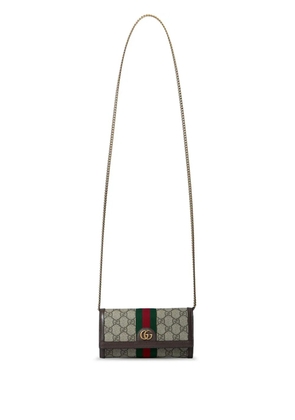 Gucci GG canvas chain wallet - Brown