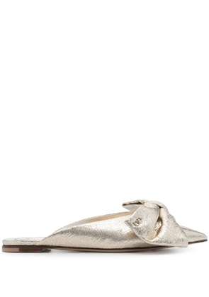 Valentino Garavani bow-detailed mules - Gold