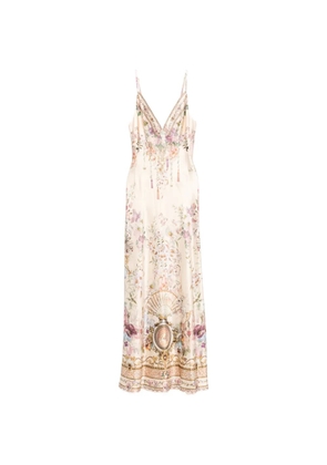 Camilla Adorned In Aranjuez floral-print crystal-embellished maxi dress - Neutrals