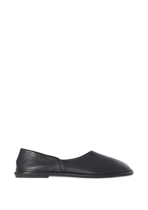 The Row leather round-toe loafers - Black