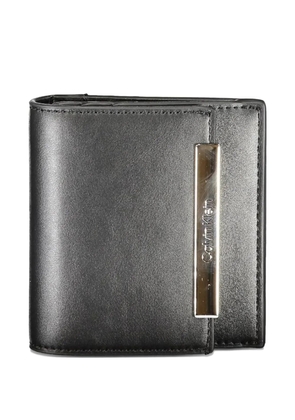 Calvin Klein logo-plaque leather wallet - Black