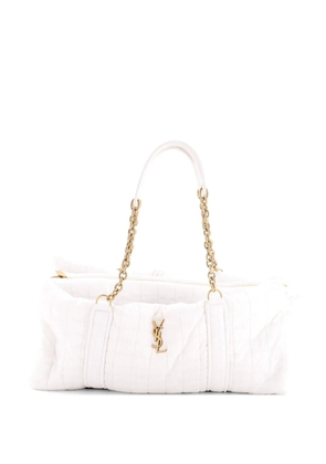 Saint Laurent Pre-Owned Gloria Duffle Bag Quilted Nylon travel bag - White