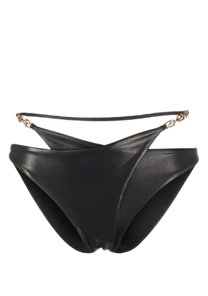 Versace Greca-detailed layered bikini bottom - Black