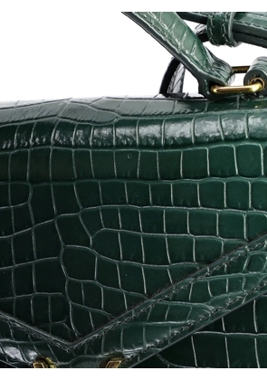 Saint Laurent Pre-Owned Cassandra Top Handle Bag Crocodile Embossed Leather Mini shoulder bag - Green