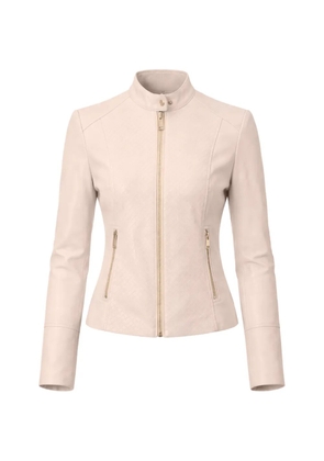 GUESS USA textured-finish zip-up jacket - Pink