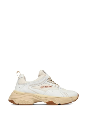 Love Moschino panelled sneakers - Neutrals