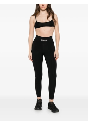 Calvin Klein logo-print performance leggings - Black