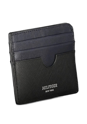 Tommy Hilfiger saffiano-leather card holder - Black