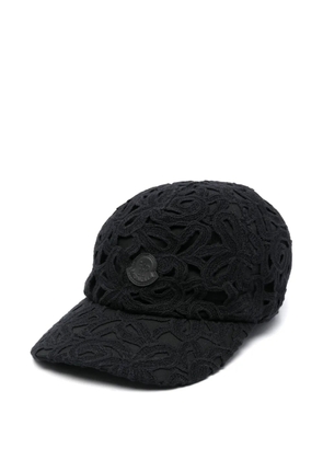 Moncler macramé baseball cap - Black