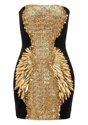 Balmain sequin-embellished mini dress - Black